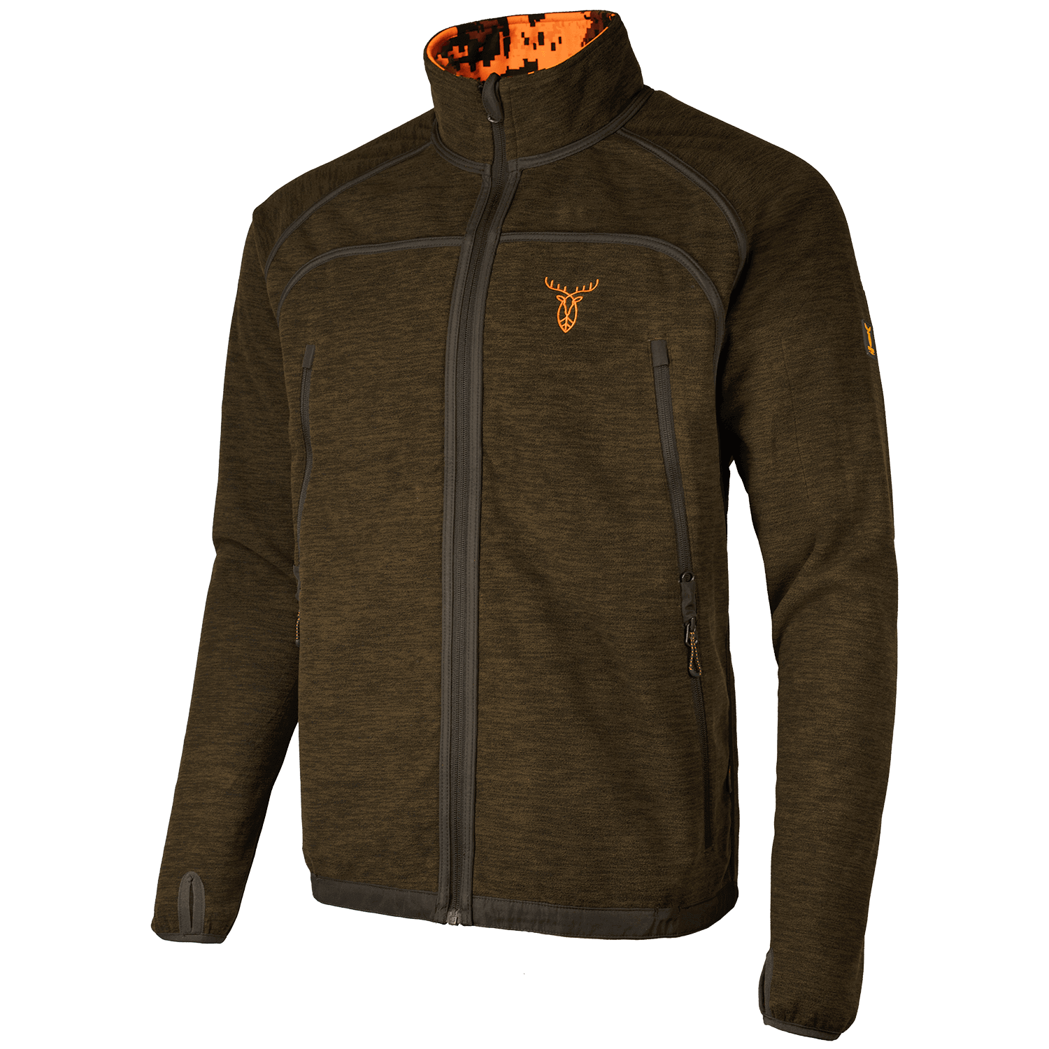  Pirscher Gear Reversible Fleece Jacket (Blaze/Brown)